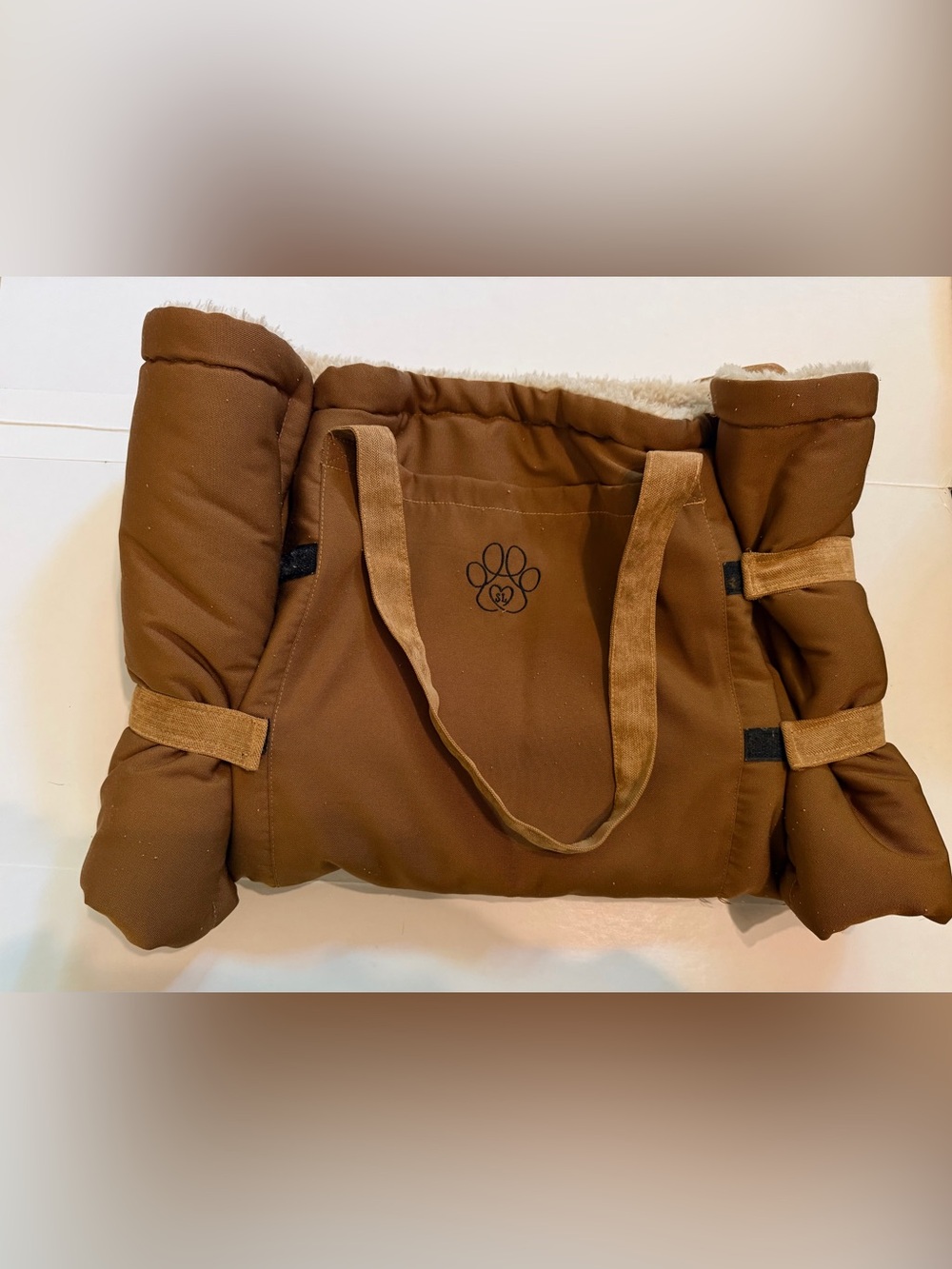 Southern Living fleece pet carrier for small dogs